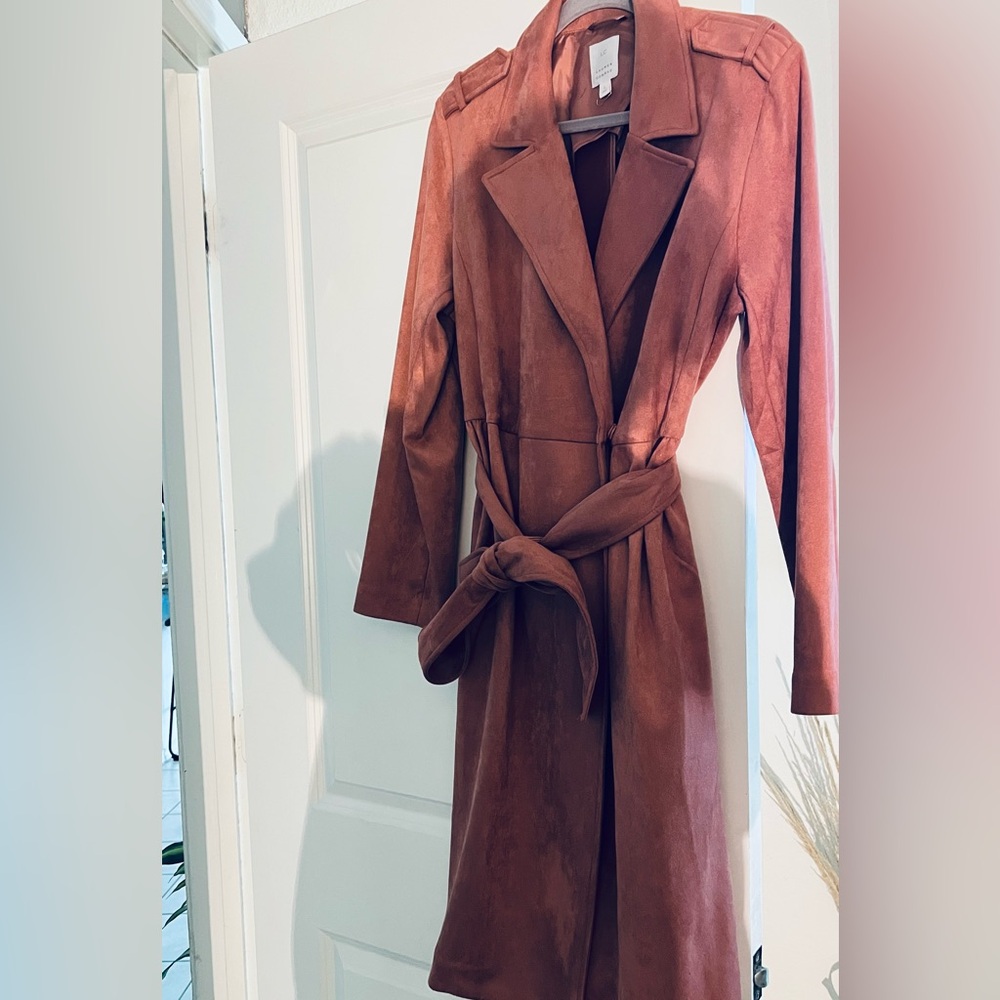 Women Long Thick Overcoat,color rosa pink,velvet size L